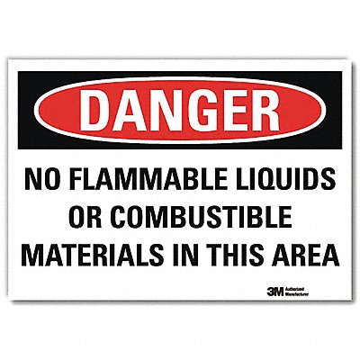 LYLE U31820RD10X7 Danger Sign 7inx10in Reflective Sheeting