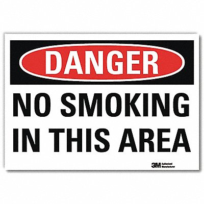 LYLE U31840RD7X5 Danger Sign 5 in x 7 in Reflective Sheeting