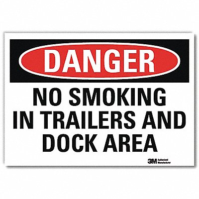 LYLE U31843RD10X7 Danger Sign 7 in x 10 in Reflective Sheeting