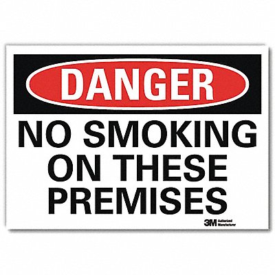LYLE U31846RD7X5 Danger Sign 5 in x 7 in Reflective Sheeting