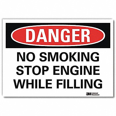 LYLE U31857RD10X7 Danger Sign 7inx10in Reflective Sheeting