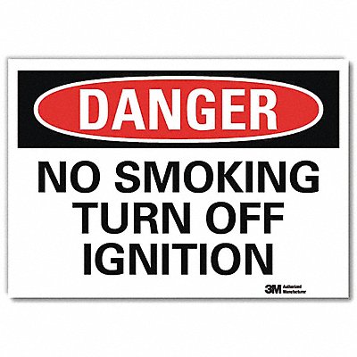 LYLE U31860RD10X7 Danger Sign 7inx10in Reflective Sheeting