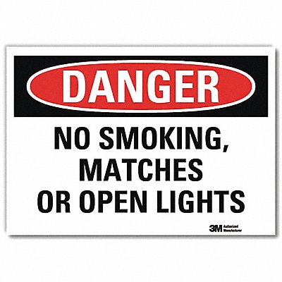 LYLE U31866RD7X5 Danger Sign 5 in x 7 in Reflective Sheeting