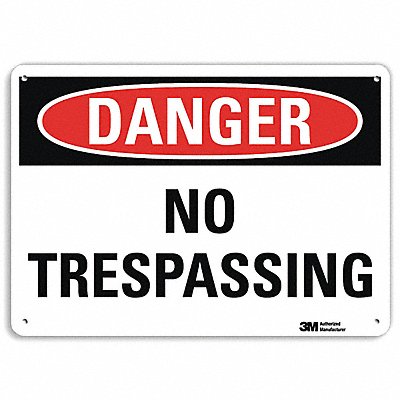 LYLE U31870RA10X7 Danger Sign 7 in x 10 in Aluminum