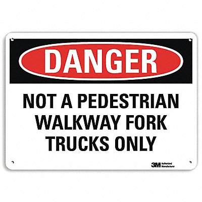LYLE U31879RA14X10 Danger Sign 10 in x 14 in Aluminum