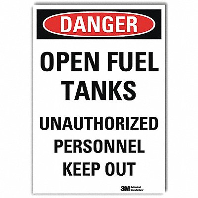 LYLE U31881RD5X7 Danger Sign 7 in x 5 in Reflective Sheeting