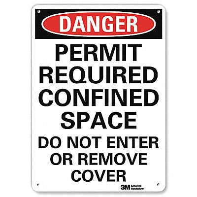 LYLE U31905NA10x14 Danger Sign 14 in x 10 in Aluminum