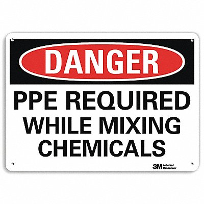 LYLE U31933NA14x10 Danger Sign 10 in x 14 in Aluminum