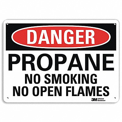 LYLE U31937RA10X7 Danger No Smoking Sign 7 in x 10 in Alum
