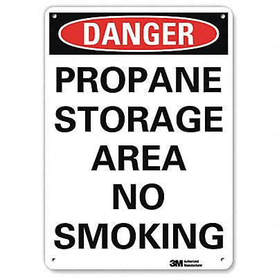 LYLE U31939RA7X10 Danger No Smoking Sign 10 in x 7 in Alum