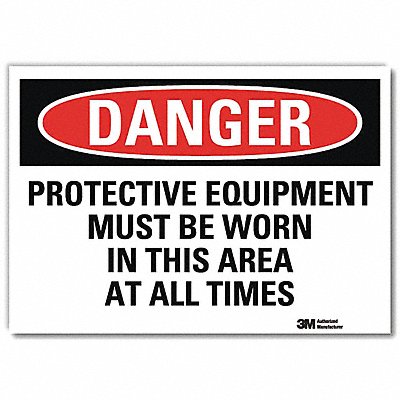 LYLE U31943RD7X5 Danger Sign 5inx7in Reflective Sheeting