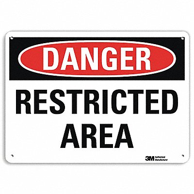 LYLE U31951NP14X10 Danger Sign 10 inx14 in Plastic