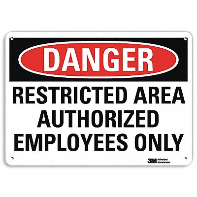 LYLE U31952RA14X10 Danger Sign 10 in x 14 in Aluminum