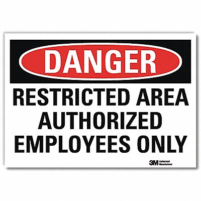 LYLE U31952RD14X10 Danger Sign 10inx14inReflective Sheeting