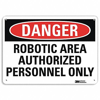 LYLE U31957RA14X10 Danger Sign 10 in x 14 in Aluminum