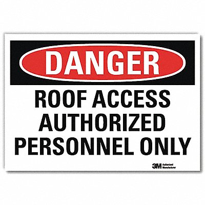 LYLE U31958RD14X10 Danger Sign 10inx14inReflective Sheeting