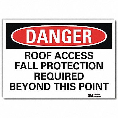 LYLE U31959RD10X7 Danger Sign 7inx10in Reflective Sheeting