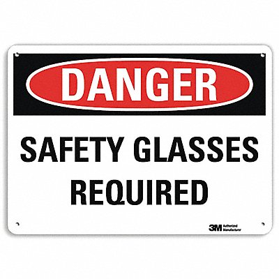 LYLE U31967NA14x10 Danger Sign 10 in x 14 in Aluminum