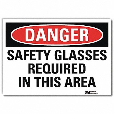 LYLE U31969RD7X5 Danger Sign 5inx7in Reflective Sheeting