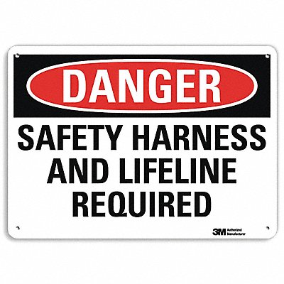 LYLE U31971RA14X10 Danger Sign 10 in x 14 in Aluminum