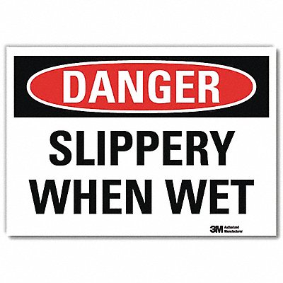 LYLE U31981RD7X5 Danger Sign 5 in x 7 in Reflective Sheeting