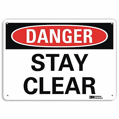 LYLE U31992NA14x10 Danger Sign 10 in x 14 in Aluminum
