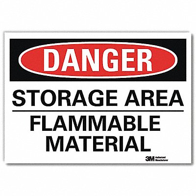 LYLE U31996RD14X10 Danger Sign 10inx14inReflective Sheeting