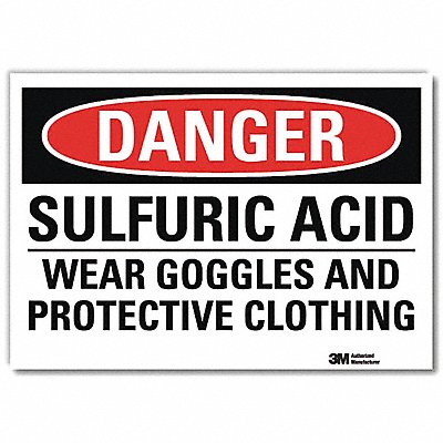 LYLE U31998RD14X10 Danger Sign 10 in x 14 in Reflective Sheeting