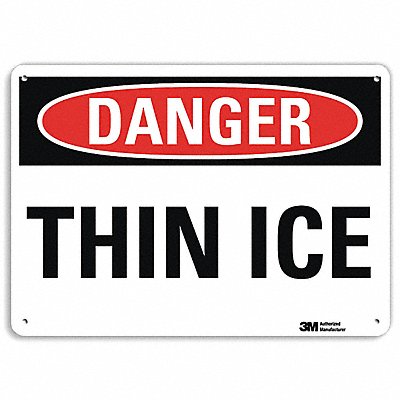 LYLE U32002RA14X10 Rflctv Icy Condition Sign 10x14in NonPVC