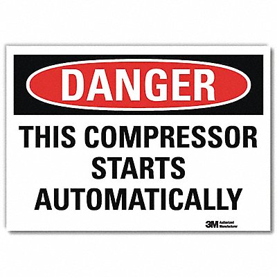 LYLE U32004RD10X7 Danger Sign 7inx10in Reflective Sheeting