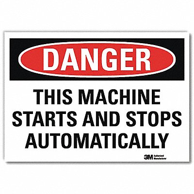LYLE U32013RD14X10 Danger Sign 10 in x 14 in Reflective Sheeting