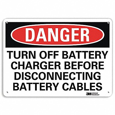 LYLE U32021NA14x10 Danger Sign 10 in x 14 in Aluminum
