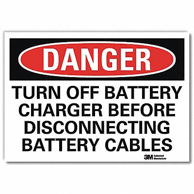 LYLE U32021RD7X5 Danger Sign 5inx7in Reflective Sheeting