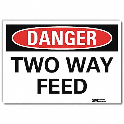 LYLE U32024RD10X7 Danger Sign 7 in x 10 in Reflective Sheeting