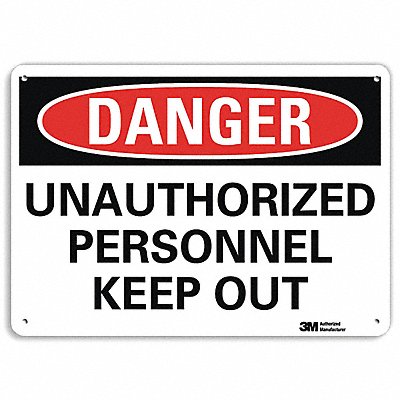 LYLE U32025NP10X7 Danger Sign 7 inx10 in Plastic