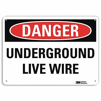 LYLE U32030NA14x10 Danger Sign 10 in x 14 in Aluminum