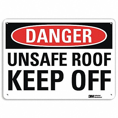 LYLE U32033NA14x10 Danger Sign 10 in x 14 in Aluminum