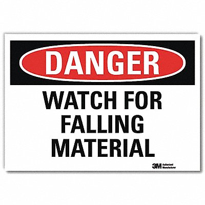 LYLE U32043RD10X7 Danger Sign 7 in x 10 in Reflective Sheeting