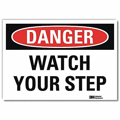 LYLE U32048RD7X5 Danger Sign 5 in x 7 in Reflective Sheeting
