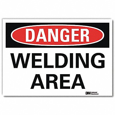 LYLE U32074RD7X5 Danger Sign 5inx7in Reflective Sheeting