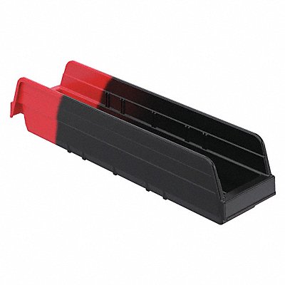 AKRO-MILS 36448BLKRED H8696 Shelf Bin Black/Red Indstr Grd Poly 4 in