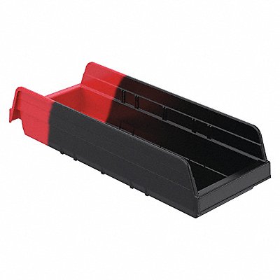 AKRO-MILS 36468BLKRED H8697 Shelf Bin Black/Red Indstr Grd Poly 4 in