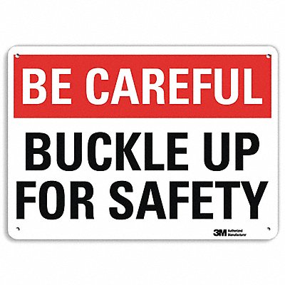 LYLE U71006NA10x7 Be Careful Sign 7 in x 10 in Aluminum