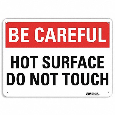 LYLE U71015NA10x7 Be Careful Sign 7 in x 10 in Aluminum