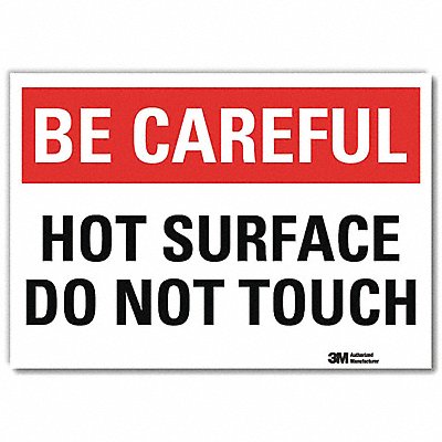 LYLE U71015RD7X5 Safety Sign 5inx7in Reflective Sheeting