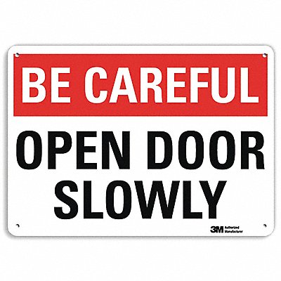 LYLE U71022NA10x7 Be Careful Sign 7 in x 10 in Aluminum