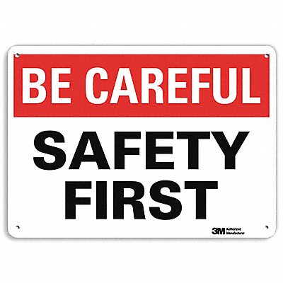 LYLE U71028RA14X10 Safety Sign 10 in x 14 in Aluminum