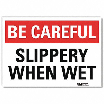 LYLE U71036RD7X5 Safety Decal 5 in x 7 in Reflective Sheeting