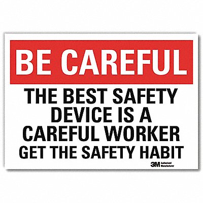 LYLE U71041RD14X10 Safety Decal 10in x 14in Reflective Sheeting