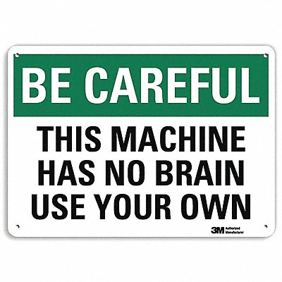 LYLE U71045NP10X7 Safety Sign 7 in x 10 in Plastic